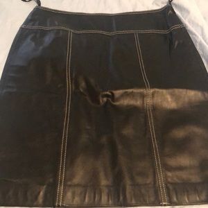 Michael kors black leather skirt size 4 brand new never worn fully lined